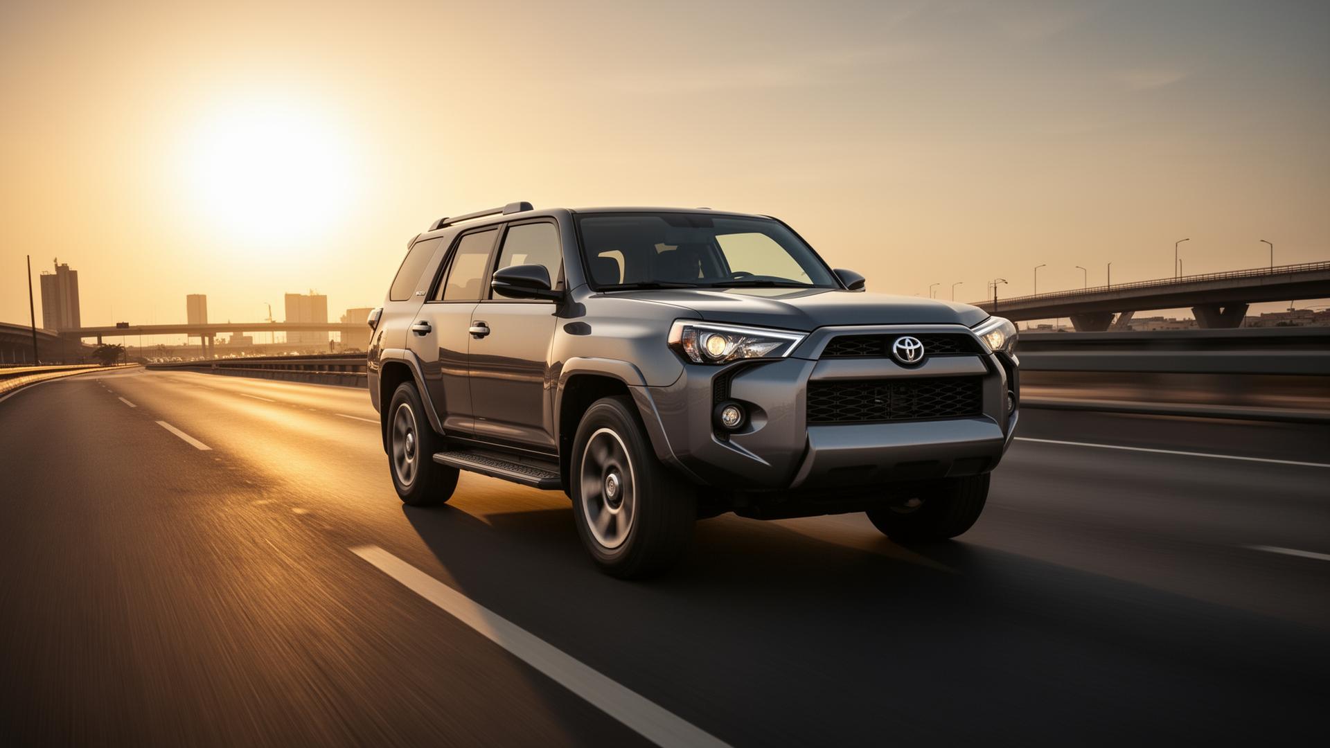 Premium SUV on highway